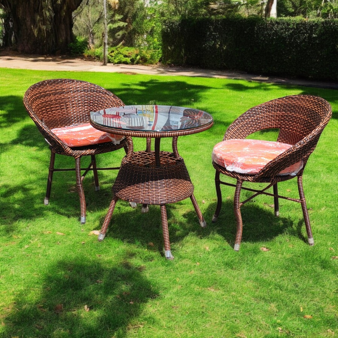 Fair-price-furniture-3 Brown Rattan Set - Image 1