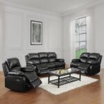 Leather Recliner Set