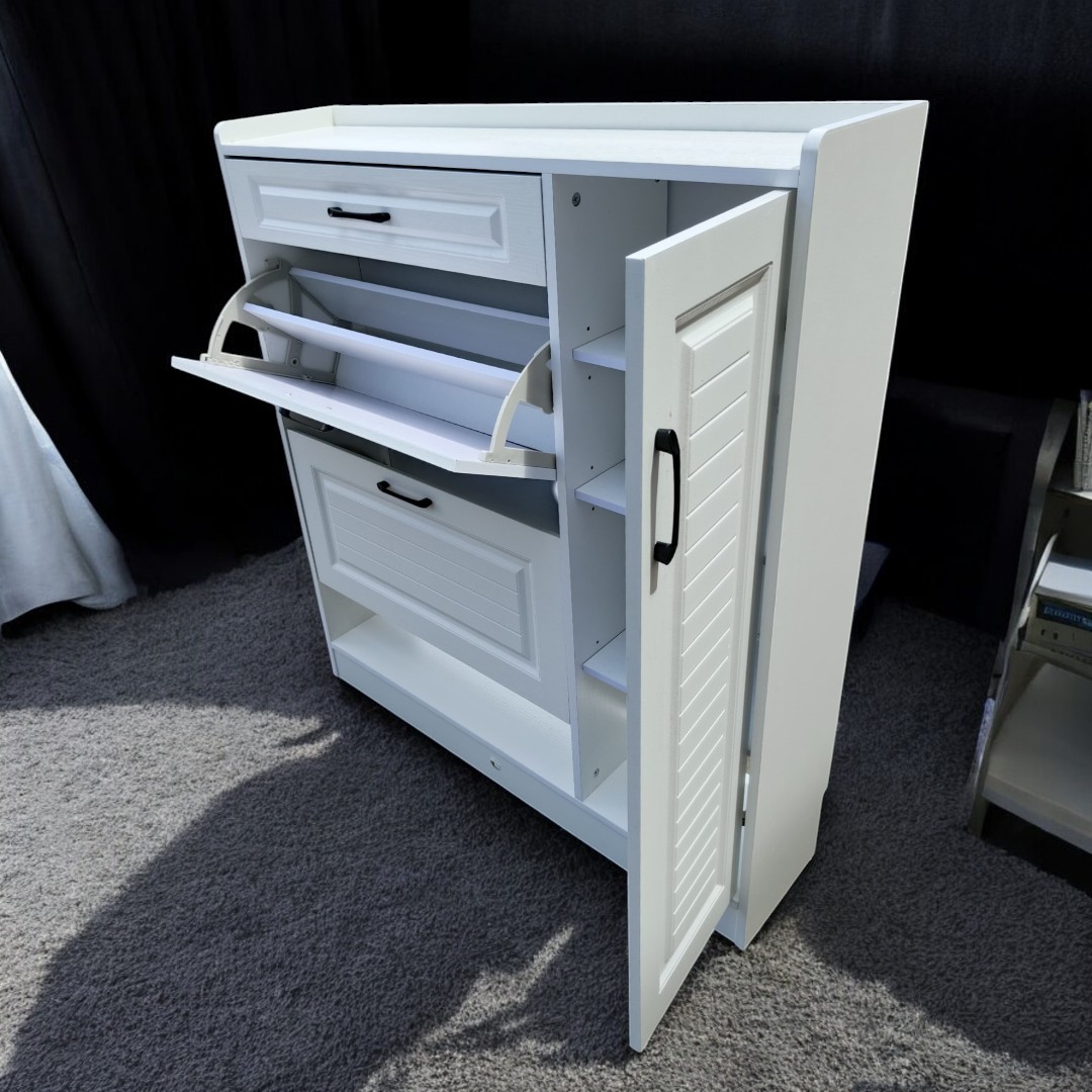 White-Shoe-Rack-2 Shoe Rack - Image 1