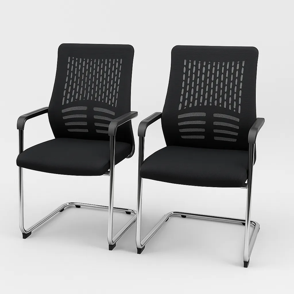 mesh-visitors-seats.png Black Visitors Chair - Image 1