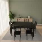 6 Seater Glass Top Dining Table