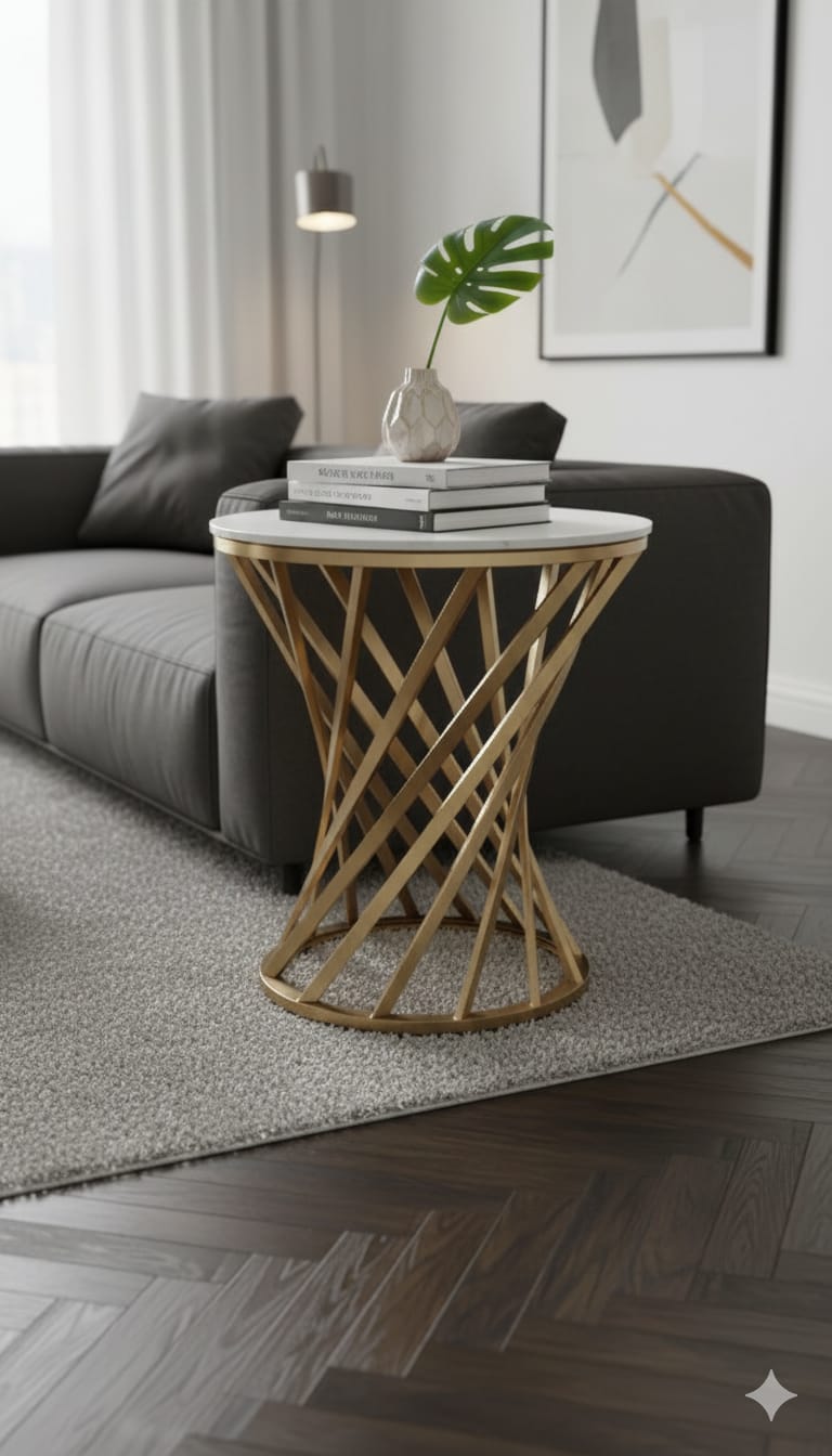 WhatsApp Image 2025-12-16 at 11.37.53 (1) Marble Side Stool - Image 1