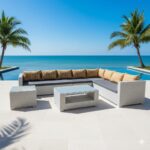 12-Seater L-Shaped Outdoor Sofa