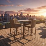 Brown Raised Outdoor Set