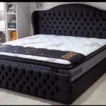 Buttoned Bed with mattress