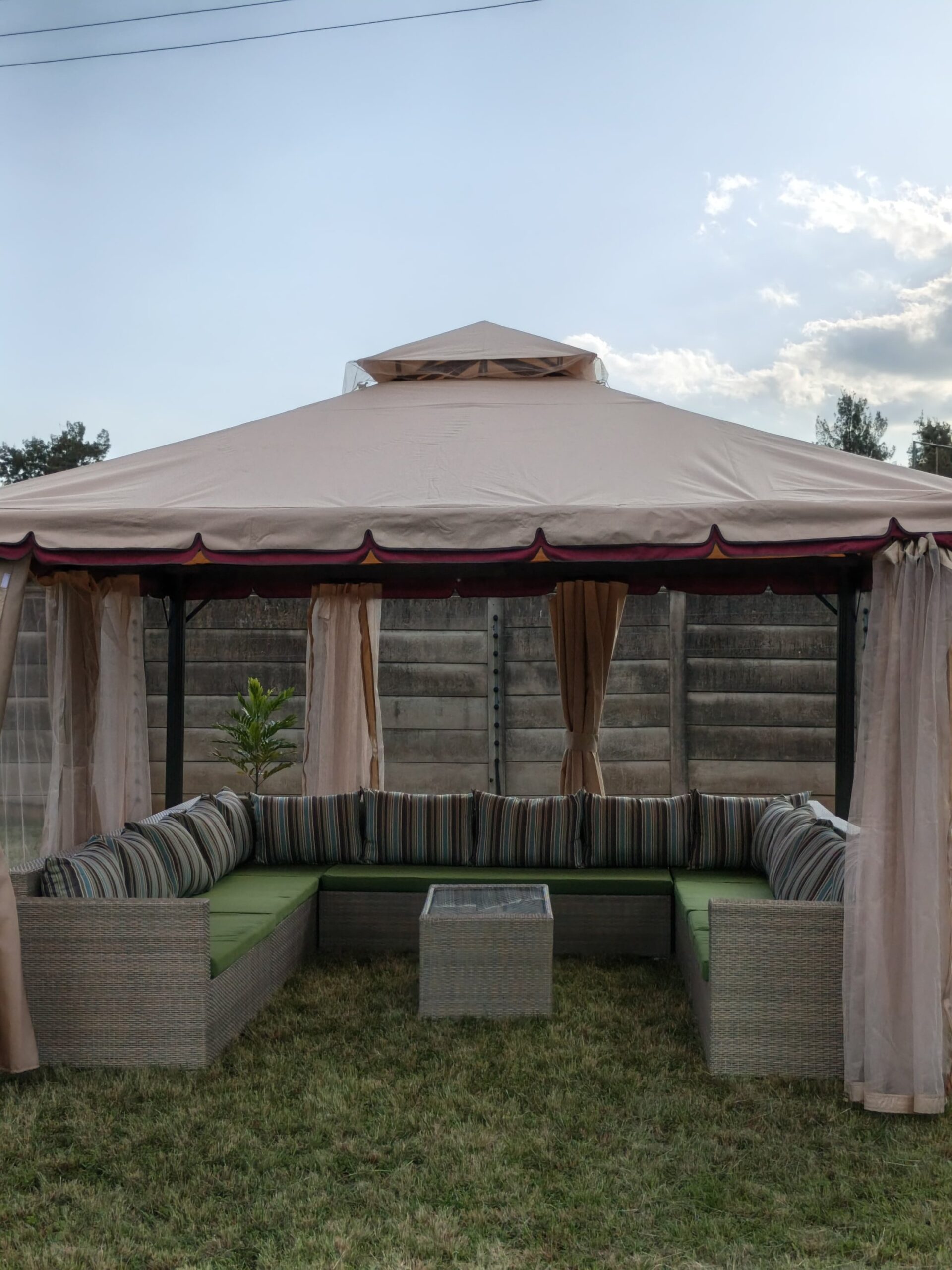 2026/06/1000120210-scaled.jpg Gazebo 4by4 with 12-Seater Outdoor Set - Image 1